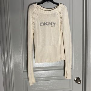 Sweater is size L but fits like an M